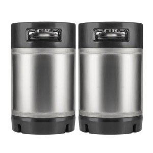 2.5 Gallon Stainless Steel Ball Lock Kegs - 2 Pack