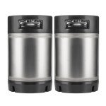 2.5 Gallon Stainless Steel Ball Lock Kegs - 2 Pack
