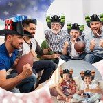 Jenaai Black Juice Helmet Party Hat with Straws