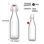 32oz Swing Top Glass Bottles - 4 Pack