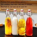 32oz Swing Top Glass Bottles - 4 Pack