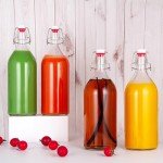 YEBODA 32oz Swing Top Glass Bottles (4 Pack)