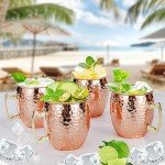 Set of 4 Hammered Copper Moscow Mule Mugs