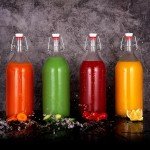 YEBODA 32oz Swing Top Glass Bottles (4 Pack)