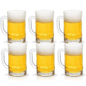 COKTIK 6 Pack 14 Oz Beer Glass Mugs