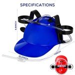 Funny Beer Helmet with Straw - 6 Pieces Set