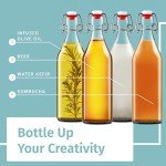 Set of 6 Otis Swing Top Glass Bottles