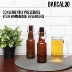 Set of 12 Flip Top Amber Beer Bottles