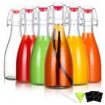YEBODA 6-Pack 12oz Glass Swing Top Bottles