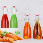 YEBODA 6-Pack 12oz Glass Swing Top Bottles