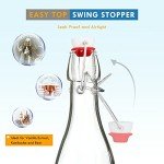 YEBODA 6-Pack 12oz Glass Swing Top Bottles