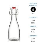YEBODA 6-Pack 12oz Glass Swing Top Bottles