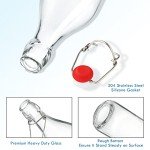 YEBODA 32 oz Clear Glass Bottles with Stoppers