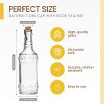 Assorted Clear Glass Bottles with Corks, 6-Pack