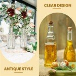 Assorted Clear Glass Bottles with Corks, 6-Pack