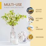 Assorted Clear Glass Bottles with Corks, 6-Pack