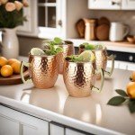 Set of 4 Copper Moscow Mule Mugs 19oz