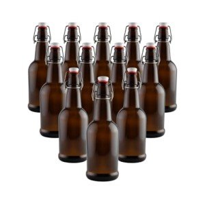 Swing Top Glass Bottles - 33 oz, Pack of 12