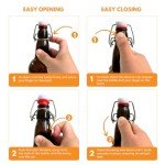 Swing Top Glass Bottles - 33 oz, Pack of 12