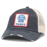 Pabst Blue Ribbon Adjustable Hat – Stone/Navy