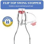 10-Pack 16oz Glass Bottles with Swing Tops