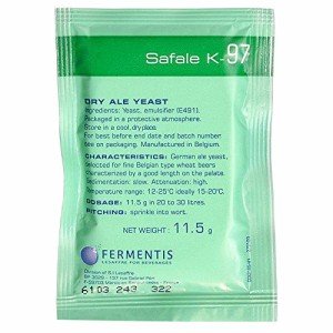 Safale K-97 Ale Yeast – 11.5g Pack