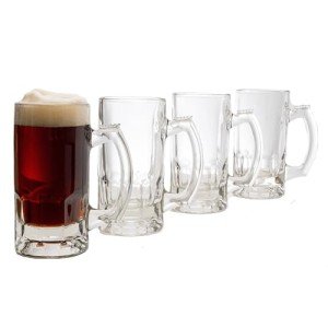 Libbey Large Glass Beer Mug Set of 4