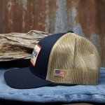 Rural Cloth America Beer Snapback Hat - Navy/Tan
