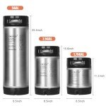 TWELVETAP 5 Gal Ball Lock Stainless Steel Keg