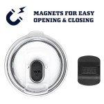 YETI Rambler 24 oz Mug, Vacuum Insulated, Stainless Steel with MagSlider Lid, Black