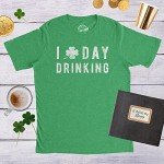Men’s Funny St Patricks Day Shirt – I Clover Day Drinking Shamrock Tee, Irish Party Beer Drinking Outfit - Green - XXL