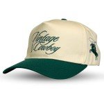 Vintage Trucker Hat | Country Cowboy Cute Preppy Retro Western Trucker Hats | Men Women Trendy Snapback | Tan Red Green Black (Vintage Cowboy | Green)