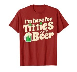 Titties And Beer Funny St Patricks Day 2020 T-Shirt