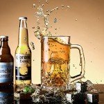 Frcctre 6 Pack 16 Oz Glass Beer Mug, Large Beer Glasses Steins with Handle and Stainless Steel Straws, Crystal Lead-Free Drinking Glasses Water Cups for Beer, Juice, Beverage, Bar