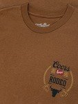 Tee Luv Men's Coors Banquet Beer Shirt - Front and Back Coors Rodeo Bull T-Shirt, Brown Sugar, L