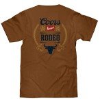 Tee Luv Men's Coors Banquet Beer Shirt - Front and Back Coors Rodeo Bull T-Shirt, Brown Sugar, L
