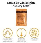 Craft A Brew - Safale BE-256 Yeast - Belgian Ale Dry Yeast - For Belgian & Strong Ales - Ingredients for Home Brewing - Beer Making Supplies - 1 Pack