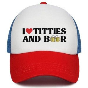 Funny Trucker Hat I Love Titties and Beer Gag Gifts Snapback Hat Drinking Joke Baseball Cap for Men Women