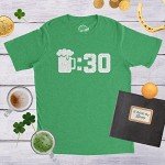 Mens Beer Thirty T Shirt Funny Drinking Saint Patricks Day Sarcastic Irish Tee Funny T Shirts Saint Patrick's Day Apparel for Men Cool Drinking T Shirt Green XL