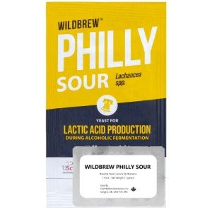WildBrew Philly Sour Brewing Yeast (1 Pack) - Sour Beer Yeast - Make Beer At Home - 11 g Sachets - Lachancea spp. - Sold by CAPYBARA Distributors Inc.