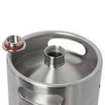 LuckyHigh 5L 170 Oz Beer Keg 304 Stainless Steel Draft Beer Bottle Portable Homebrewing Beer Barrel