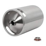 LuckyHigh 5L 170 Oz Beer Keg 304 Stainless Steel Draft Beer Bottle Portable Homebrewing Beer Barrel