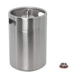 LuckyHigh 5L 170 Oz Beer Keg 304 Stainless Steel Draft Beer Bottle Portable Homebrewing Beer Barrel