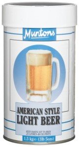 Muntons Beer Making Kit - American Light Premium Range Kit - Includes Beer Making Ingredients - Home Brewing Kit Makes 66 Bottles of Beer (23 Liters Total)
