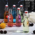 ZEBEIYU 10 Pack Swing Top Glass Bottles 8.5 oz,Flip Top Beer Brewing Bottles for Kombucha, Homemade, Kefir, Water, Beverages, Soda, Oil, Vinegar, Fermentation,Limoncello