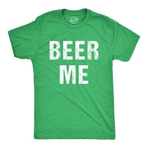 Mens Beer Me T Shirt Funny Saint Patricks Day Cool Sarcastic Drinking Irish Tee Funny T Shirts Saint Patrick's Day Apparel for Men Cool Beer T Shirt Green L