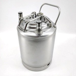 Semfeil Brew 64 oz Ball Lock Mini Keg Growler 1/2 Gallon Keg Corny Keg Ball Lock Keg Soda keg 2L Small Keg Single Metal Handle 304 Stainless Steel Beer Mini Keg for Home Brew