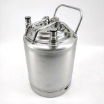 Semfeil Brew 64 oz Ball Lock Mini Keg Growler 1/2 Gallon Keg Corny Keg Ball Lock Keg Soda keg 2L Small Keg Single Metal Handle 304 Stainless Steel Beer Mini Keg for Home Brew