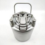 Semfeil Brew 64 oz Ball Lock Mini Keg Growler 1/2 Gallon Keg Corny Keg Ball Lock Keg Soda keg 2L Small Keg Single Metal Handle 304 Stainless Steel Beer Mini Keg for Home Brew