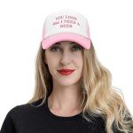 Generic You Look Like I Need A Beer Trucker Hat for Women Hot Pink Funny Gag Trucker Cap for Women Girls